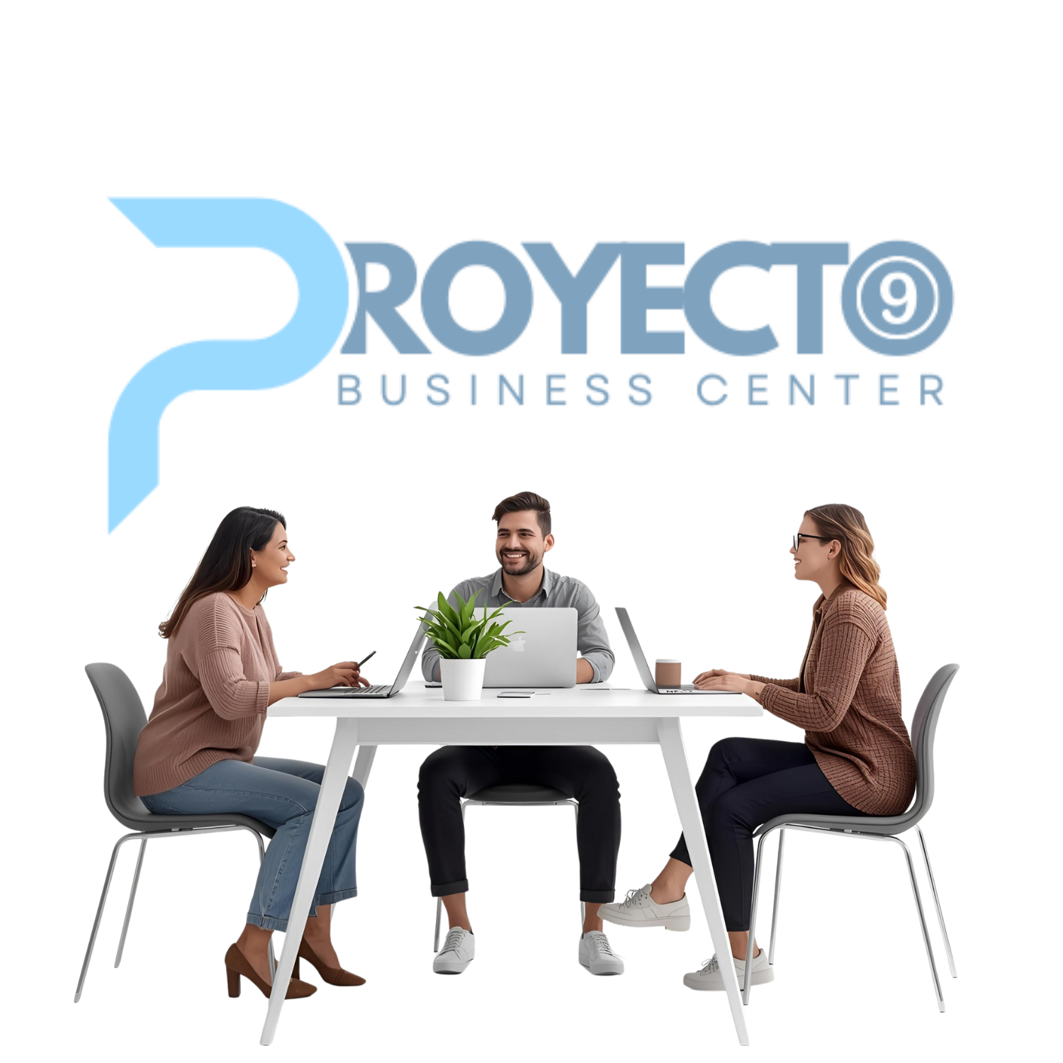 Grupo de profesionales reunidos en coworking de Proyecto 9 Business Center en Cuernavaca Morelos