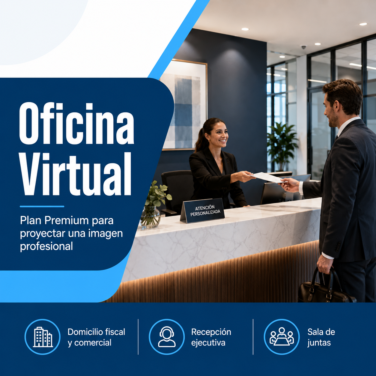 Oficina virtual premium en Cuernavaca con domicilio fiscal, recepción ejecutiva y sala de juntas