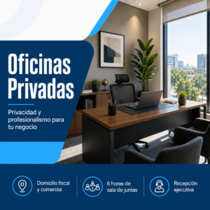 Oficinas privadas en renta en Cuernavaca con domicilio fiscal, sala de juntas y recepción ejecutiva