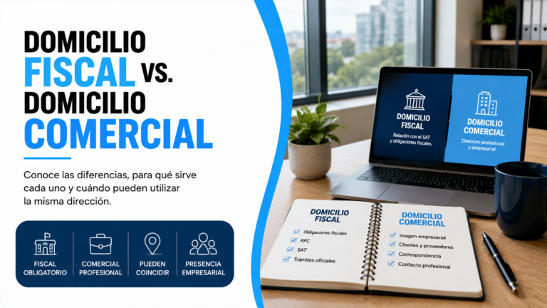 Comparación entre domicilio fiscal y domicilio comercial para empresas