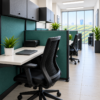 Estaciones de trabajo coworking | Proyecto 9 Business Center Estaciones de trabajo en área coworking en Cuernavaca