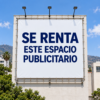 Vista frontal del espectacular publicitario de 15 metros de ancho por 15 metros de alto en Cuernavaca.